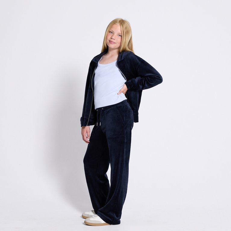 Velour pants "Ella star" Navy 2